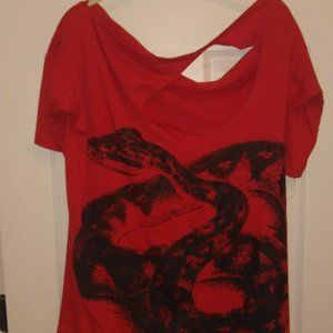 Vivienne Westwood Anglomania Red Snake Shirt Large (fits like Medium)